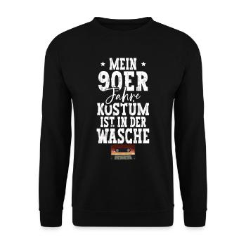 Mein 90er Kostüm Ist In Der Wäsche 90er Jahre - Unisex Pullover - Schwarz - Vorne - Alina (178cm) & Michal (187cm)