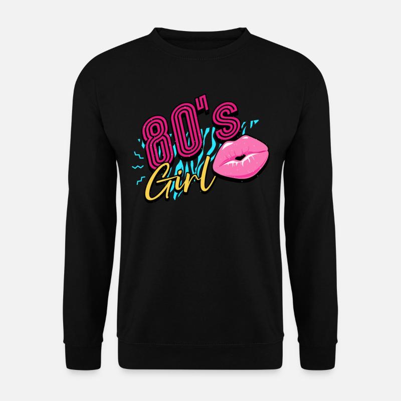 80er Jahre 80s Girl - Unisex Pullover - Schwarz