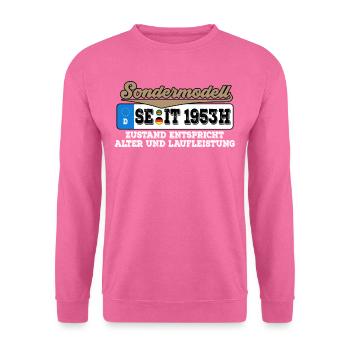 1953 Kennzeichen Geburtstag - Unisex Pullover - Pink - Vorne