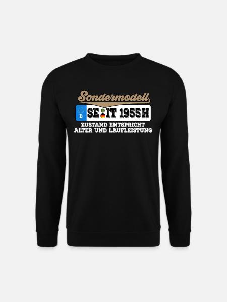 1955 Kennzeichen Geburtstag - Unisex Pullover - Schwarz