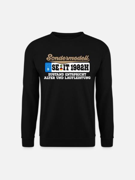 1982 Kennzeichen Geburtstag - Unisex Pullover - Schwarz