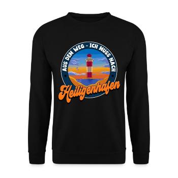 Heiligenhafen - Unisex Pullover - Schwarz - Vorne - Alina (178cm) & Michal (187cm)