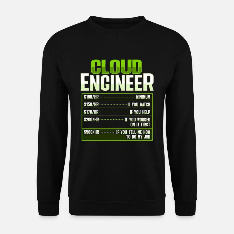 Sys-Admin und Entwickler Cloud-Devops-Ingenieur - Unisex Pullover - Schwarz