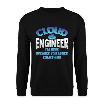 Administrateur Cloud Devops - Sweat-shirt Unisexe - noir - Devant - Alina (178cm) & Michal (187cm)