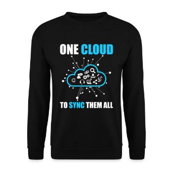 Cloud Administrator Cloud Devops - Unisex Sweatshirt - black - Front - Alina (178cm) & Michal (187cm)