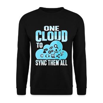Cloud Administrator Cloud Devops - Unisex Sweatshirt - black - Front - Alina (178cm) & Michal (187cm)