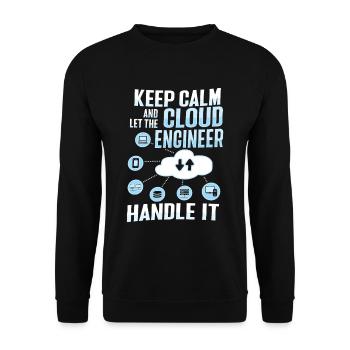 Cloud Administrator Cloud Devops - Unisex Sweatshirt - black - Front - Alina (178cm) & Michal (187cm)
