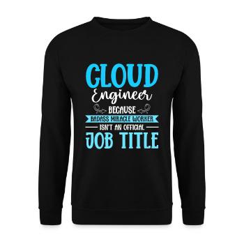 Cloud Administrator Cloud Devops - Unisex Sweatshirt - black - Front - Alina (178cm) & Michal (187cm)