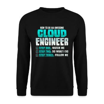 Cloud Administrator Cloud Devops - Unisex Sweatshirt - black - Front - Alina (178cm) & Michal (187cm)