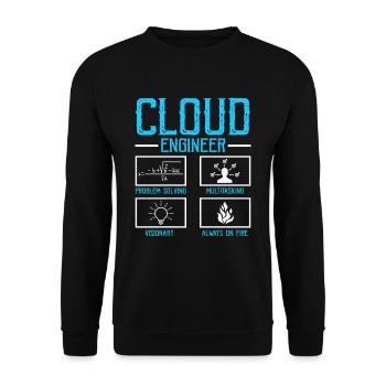Cloud Administrator Cloud Devops - Unisex Sweatshirt - black - Front - Alina (178cm) & Michal (187cm)