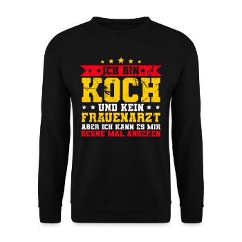 Ich Bin Koch - Unisex Pullover - Schwarz - Vorne - Alina (178cm) & Michal (187cm)