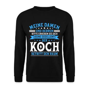 Koch - Unisex Pullover - Schwarz - Vorne - Alina (178cm) & Michal (187cm)