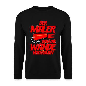 Maler - Unisex Pullover - Schwarz - Vorne - Alina (178cm) & Michal (187cm)