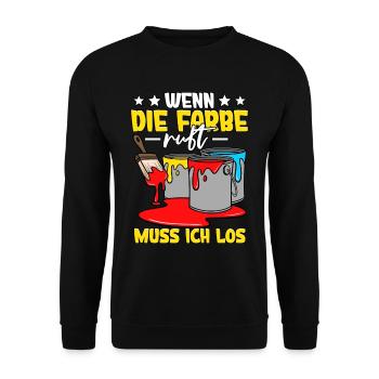 Maler - Unisex Pullover - Schwarz - Vorne - Alina (178cm) & Michal (187cm)