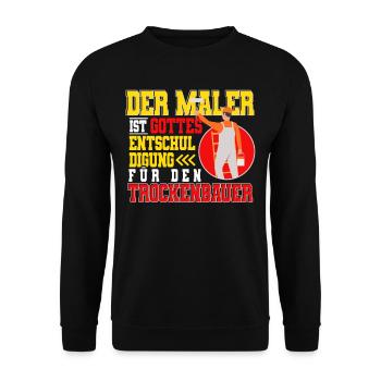 Maler - Unisex Pullover - Schwarz - Vorne - Alina (178cm) & Michal (187cm)