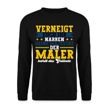 Maler - Unisex Pullover - Schwarz - Vorne - Alina (178cm) & Michal (187cm)