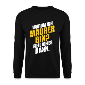Maurer - Unisex Pullover - Schwarz - Vorne - Alina (178cm) & Michal (187cm)
