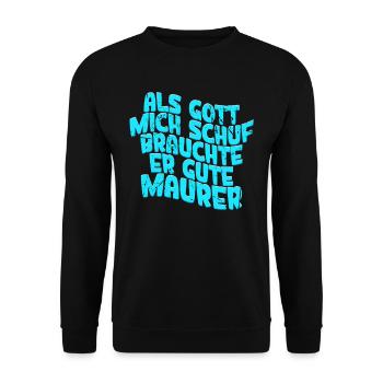 Maurer - Unisex Pullover - Schwarz - Vorne - Alina (178cm) & Michal (187cm)