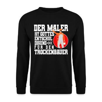 Maler - Unisex Pullover - Schwarz - Vorne - Alina (178cm) & Michal (187cm)