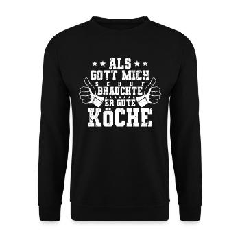 Koch - Unisex Pullover - Schwarz - Vorne - Alina (178cm) & Michal (187cm)