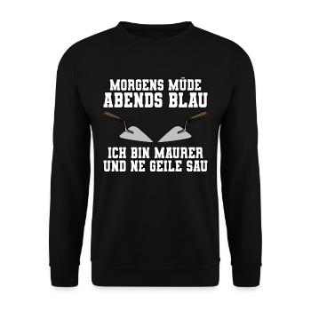 Maurer - Unisex Pullover - Schwarz - Vorne - Alina (178cm) & Michal (187cm)