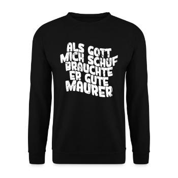 Maurer - Unisex Pullover - Schwarz - Vorne - Alina (178cm) & Michal (187cm)