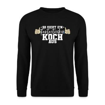Koch - Unisex Pullover - Schwarz - Vorne - Alina (178cm) & Michal (187cm)