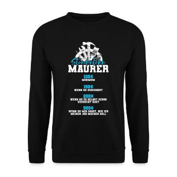 Maurer - Unisex Pullover - Schwarz - Vorne - Alina (178cm) & Michal (187cm)
