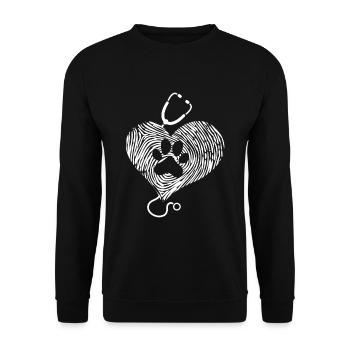 Tierarzt - Unisex Pullover - Schwarz - Vorne - Alina (178cm) & Michal (187cm)