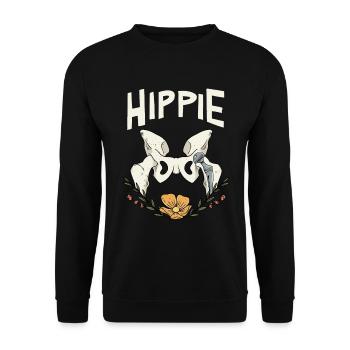 Articulation de la hanche hippie - Sweat-shirt Unisexe - noir - Devant - Alina (178cm) & Michal (187cm)