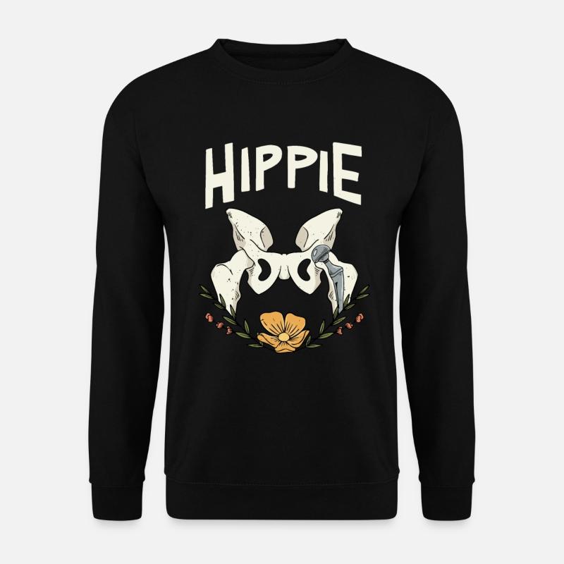 Hippie hip joint - Unisex Sweatshirt - black