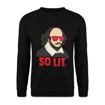 So Lit Shakespeare literature fan - Unisex Sweatshirt - black - Front - Alina (178cm) & Michal (187cm)