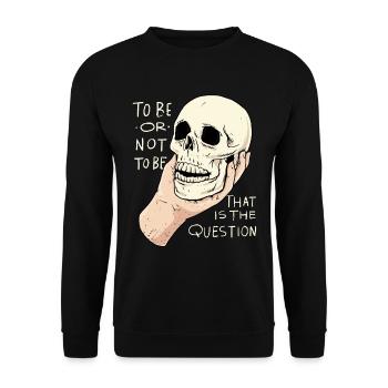 Hamlet Quote "To Be or Not To Be" Design - Unisex Sweatshirt - black - Front - Alina (178cm) & Michal (187cm)