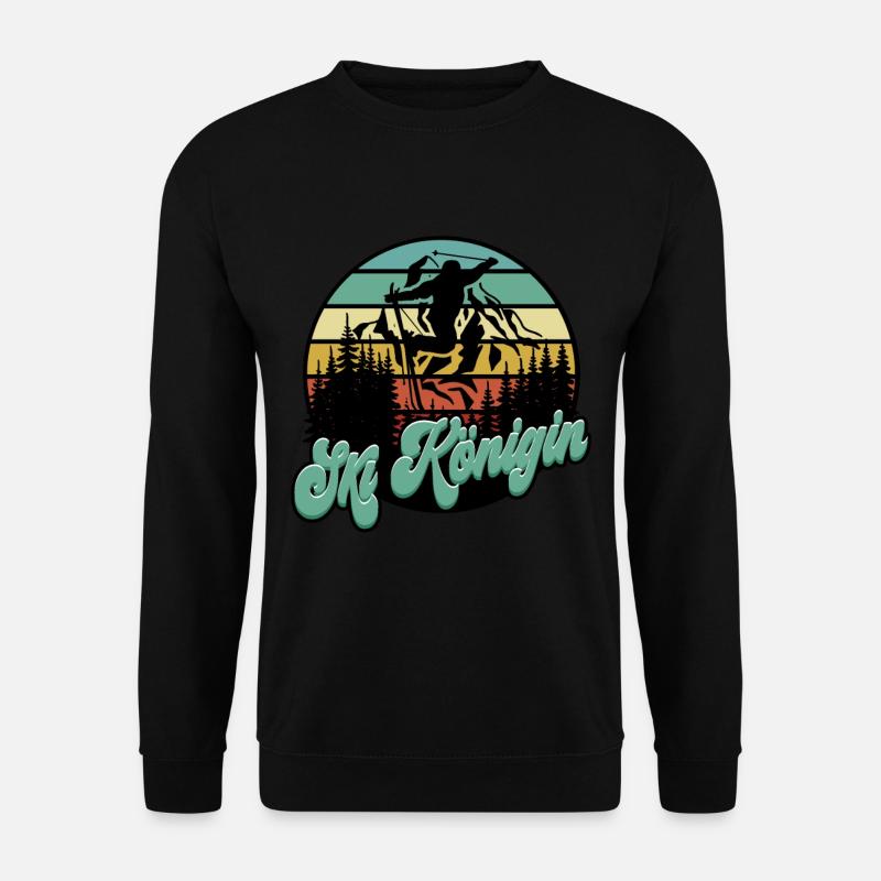 Skifahren Ski Frauen - Unisex Pullover - Schwarz