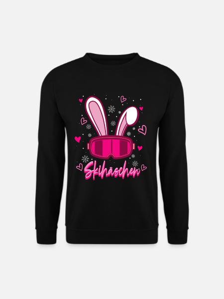 Skifahren Ski Frauen - Unisex Pullover - Schwarz