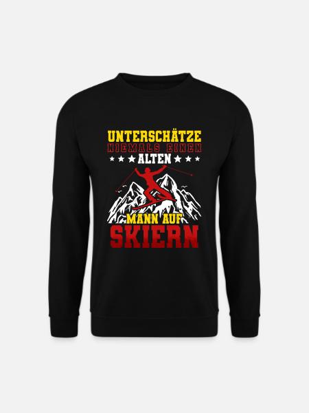Skifahren Ski - Unisex Pullover - Schwarz