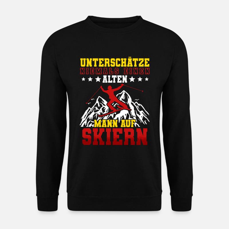 Skifahren Ski - Unisex Pullover - Schwarz