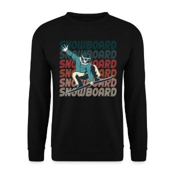Snowboard - Unisex Pullover - Schwarz - Vorne - Alina (178cm) & Michal (187cm)