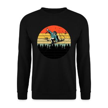 Snowboard - Unisex Pullover - Schwarz - Vorne - Alina (178cm) & Michal (187cm)