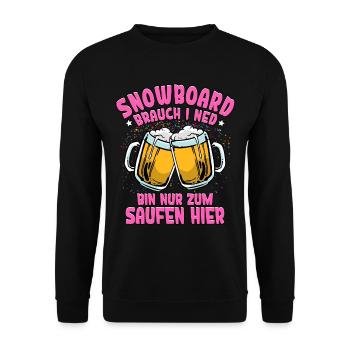 Snowboard - Unisex Pullover - Schwarz - Vorne - Alina (178cm) & Michal (187cm)