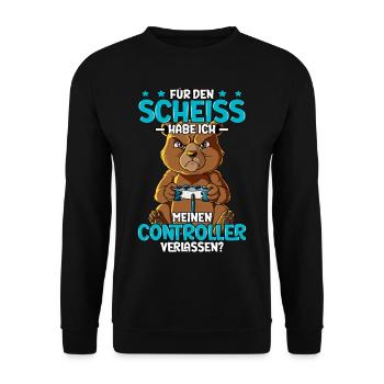 Zocken Gaming - Unisex Pullover - Schwarz - Vorne - Alina (178cm) & Michal (187cm)