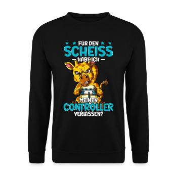 Zocken Gaming - Unisex Pullover - Schwarz - Vorne - Alina (178cm) & Michal (187cm)
