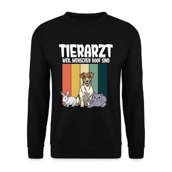 Tierarzt - Unisex Pullover - Schwarz - Vorne - Alina (178cm) & Michal (187cm)
