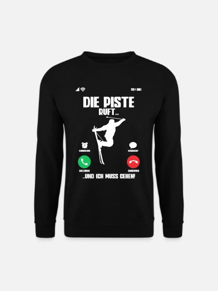 Skifahren Ski - Unisex Pullover - Schwarz
