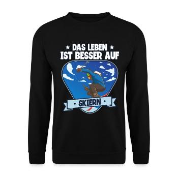 Skifahren Ski - Unisex Pullover - Schwarz - Vorne - Alina (178cm) & Michal (187cm)