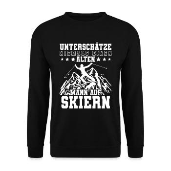 Skifahren Ski - Unisex Pullover - Schwarz - Vorne - Alina (178cm) & Michal (187cm)
