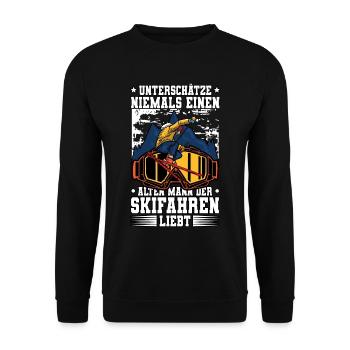 Skifahren Ski - Unisex Pullover - Schwarz - Vorne - Alina (178cm) & Michal (187cm)