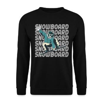 Snowboard - Unisex Pullover - Schwarz - Vorne - Alina (178cm) & Michal (187cm)