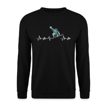 Snowboard - Unisex Pullover - Schwarz - Vorne - Alina (178cm) & Michal (187cm)