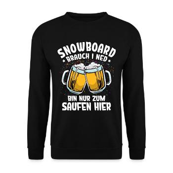 Snowboard - Unisex Pullover - Schwarz - Vorne - Alina (178cm) & Michal (187cm)